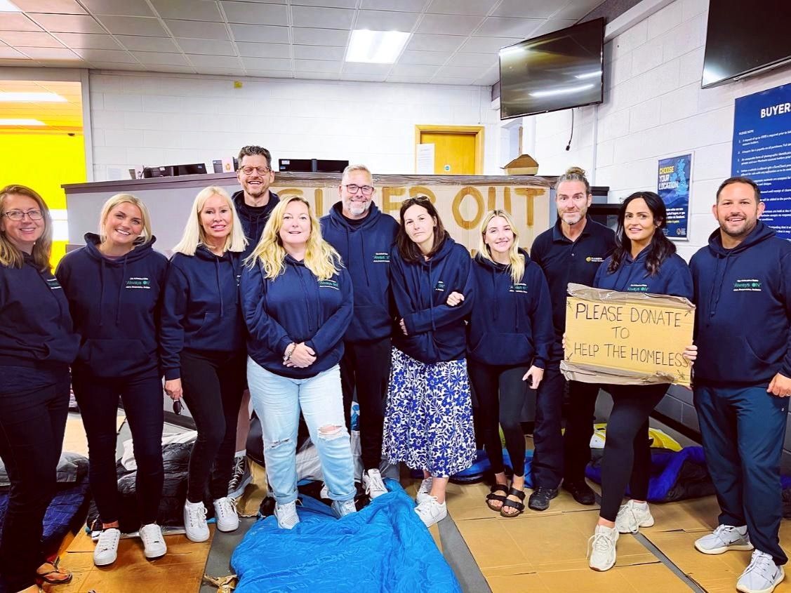 Cox Automotive sleepout raises thousands for Shelter