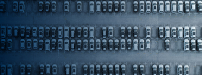 Car park filled with fleet of vehicles
